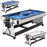 Tableblade™ WHITE PRO (7-Foot) 4 In 1 Swivel Multigame Table